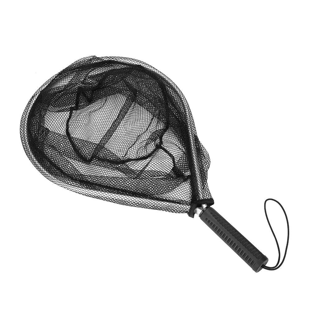 Dioche Aluminum Alloy Frame Fly Fishing Landing Net, Black, 54 x 31 cm / 21.3 x 12.2 inches, 10.6 inches Deep, Lightweight, Non-Slip Handle, Perfect for Fishing Lovers