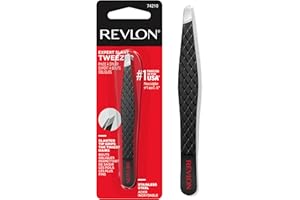 Revlon Expert Slant Tweezer, High Precision For Easy Hair Removal, Made With Stainless Steel, Stocking Stuffer for Women & Men, 1 count