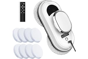 Window Cleaner Robot, 5600Pa Strong Suction Window Automatic Cleaning Robot, Smart Path Planning, Powerful Dual Spinning Mop,