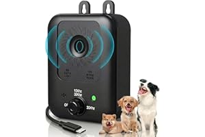 Anti Barking Device for Dogs, 50ft Ultrasonic Dog Barking Deterrent Training Devices, IPX4 Waterproof Automatic Bark Control 