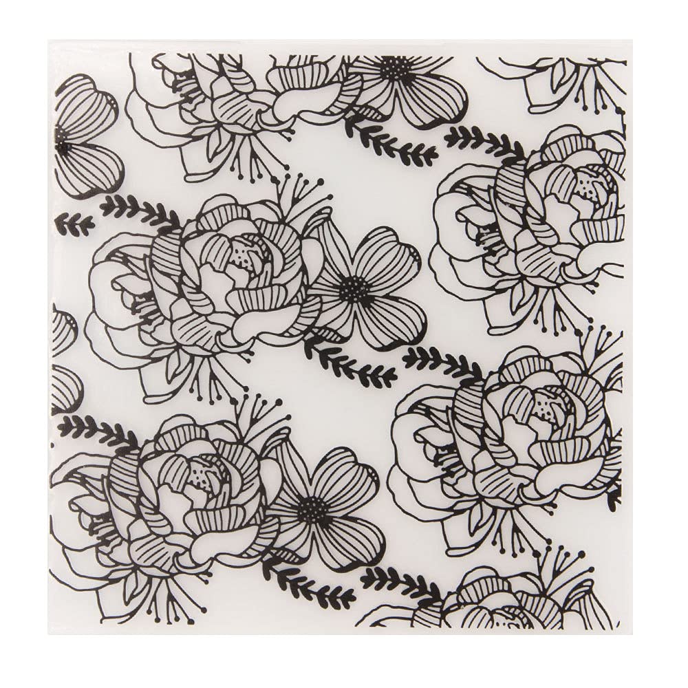 arriettycraft Flowers Background Plastic Embossing Folders for Card Making Scrapbooking or Paper Crafts,13x13cm（5.11 * 5.11inch） — image 1