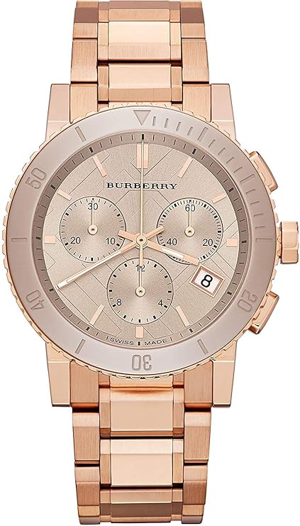 burberry rose gold watch mens