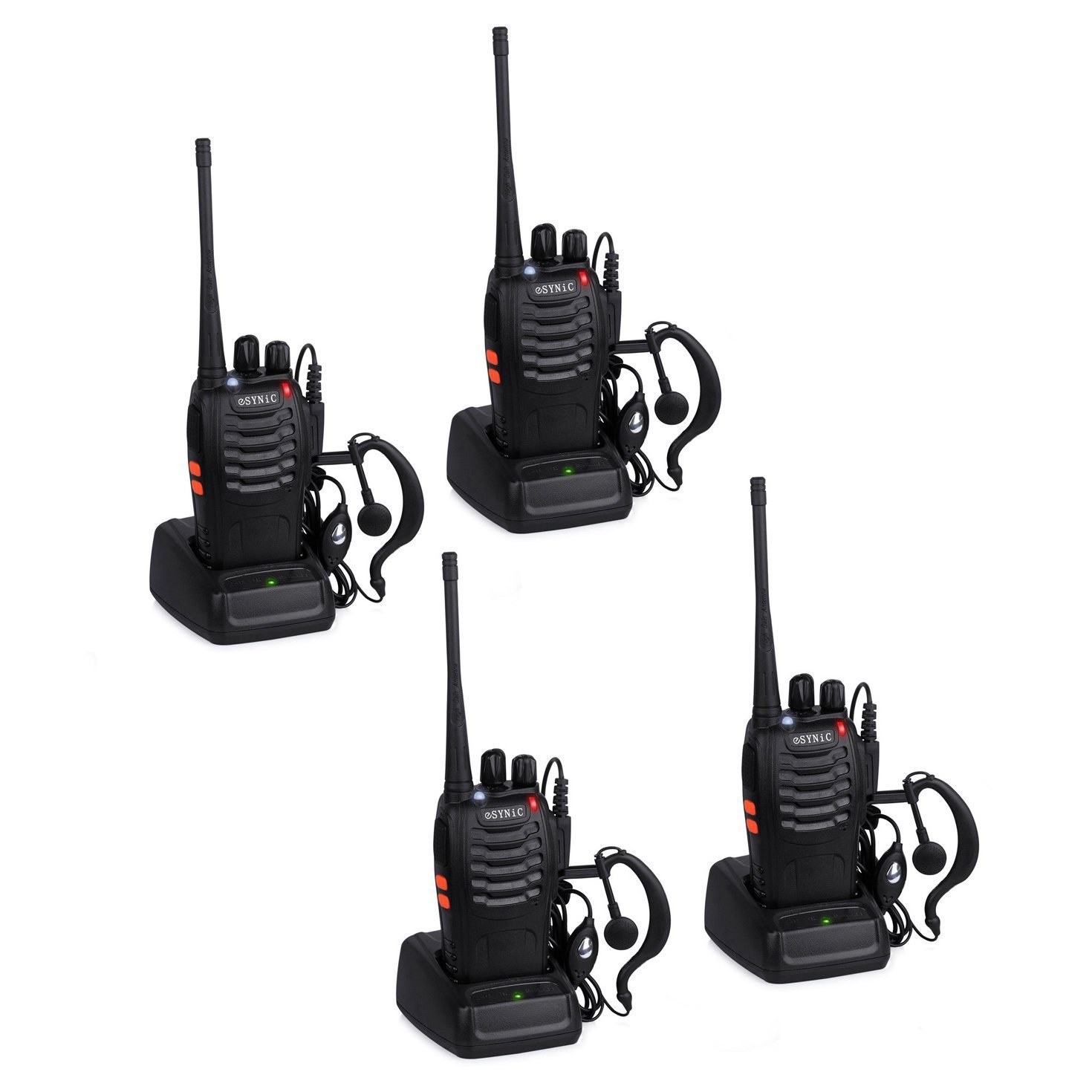 Walkie Talkies Esynic 4 Pcs Long Range Two-Way Radio Uhf 400-470Mhz Walky Tal.. 27 71SWk5pIBFL