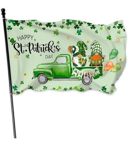 SENSEVEN 3er Set Urlaubsflaggen – 90x150 Cm, Doppelseitig | Für Valentinstag, Ostern & St. Patrick's Day