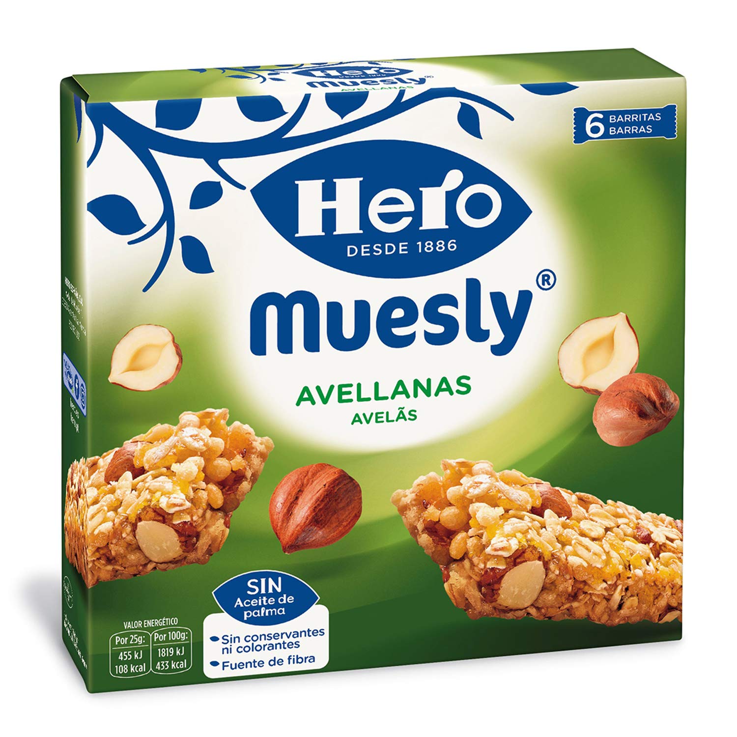 2 cartones de barritas de muesly Hero
