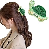 1pc Sea Turtle Hair Clips, Hapdoo Cute Animal Hair Claw Clip for Women Girls, Acetate Ocean Marine Hair Accessories Gifts