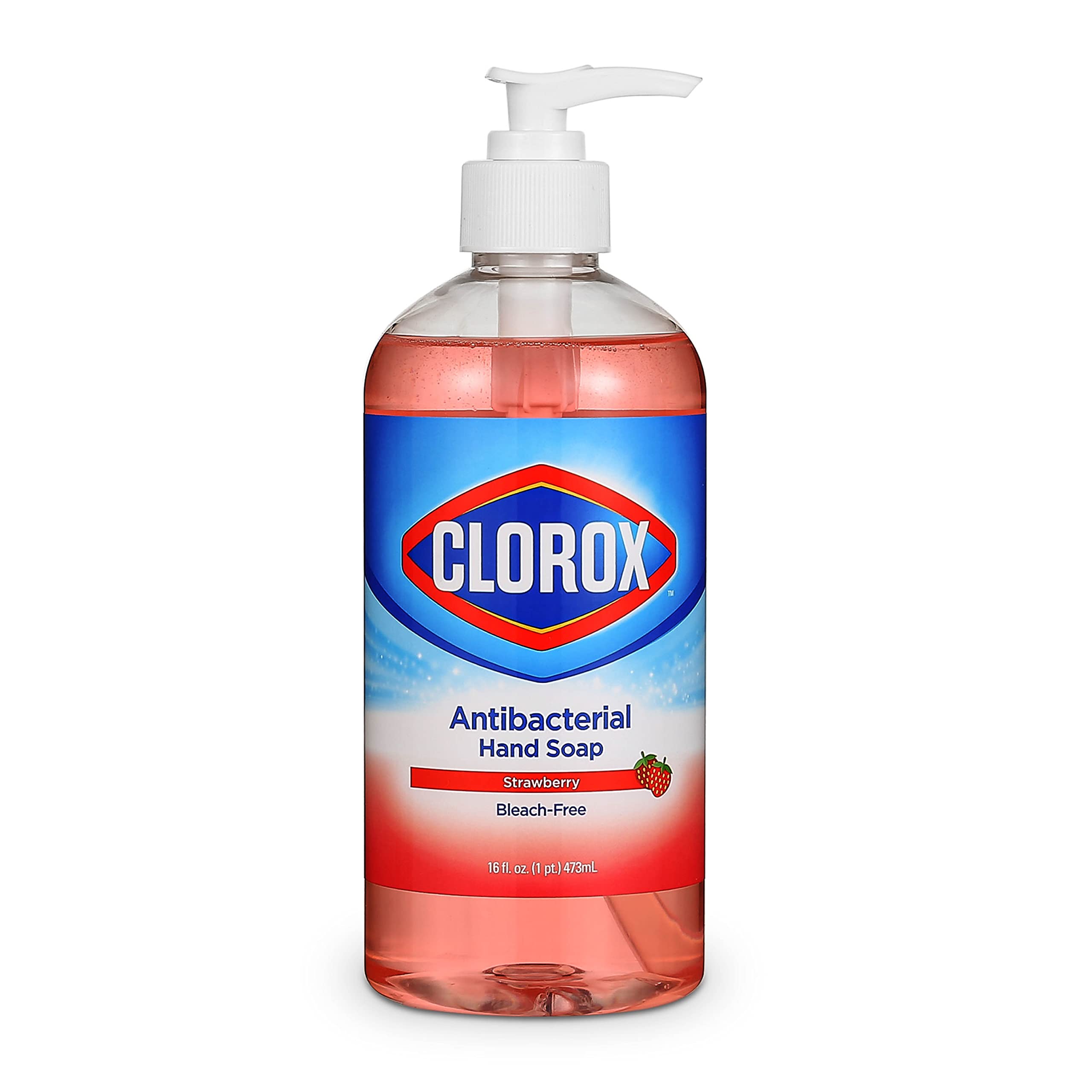 Photo 1 of Clorox Liquid Hand Soap Pump oz Hand Soap Liquid Hand Soap Eliminates Germs and Bacteria Soft on Hands Tough on Dirt, Strawberry, 16 Ounce - Clorox Hand Soap, Hand Wash, Soft Soap, Foam Soap