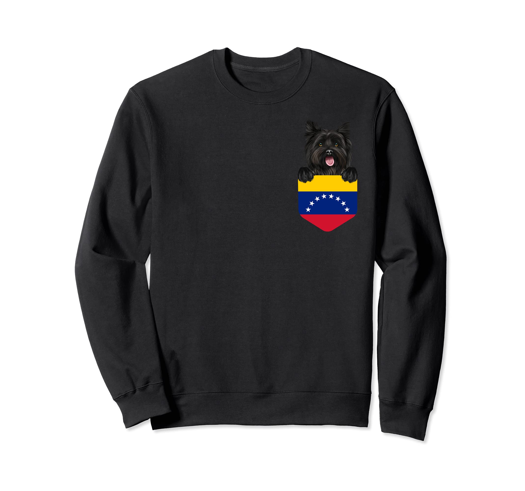 Venezuela Flag Cairn Terrier Dog In Pocket Sweatshirt
