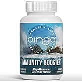 Oingo Immunity Booster Capsules, Vitamin C, Vitamin D3, Zinc, and Quercetin, 60 Capsules