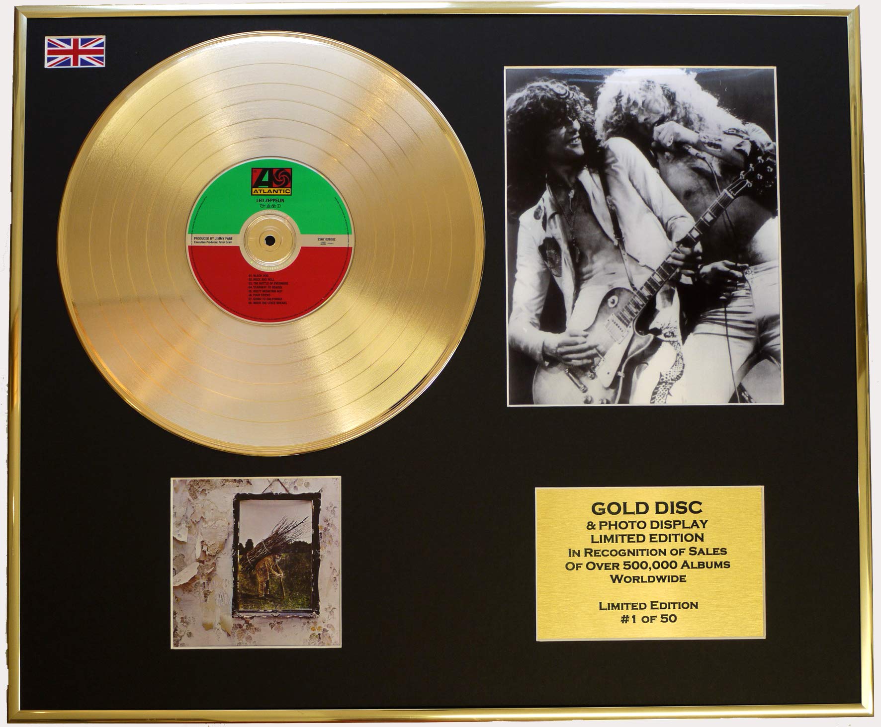 LED ZEPPELIN/CD GOLD DISC/RECORD & PHOTO DISPLAY/LTD. EDITION/COA/LED ZEPPELIN