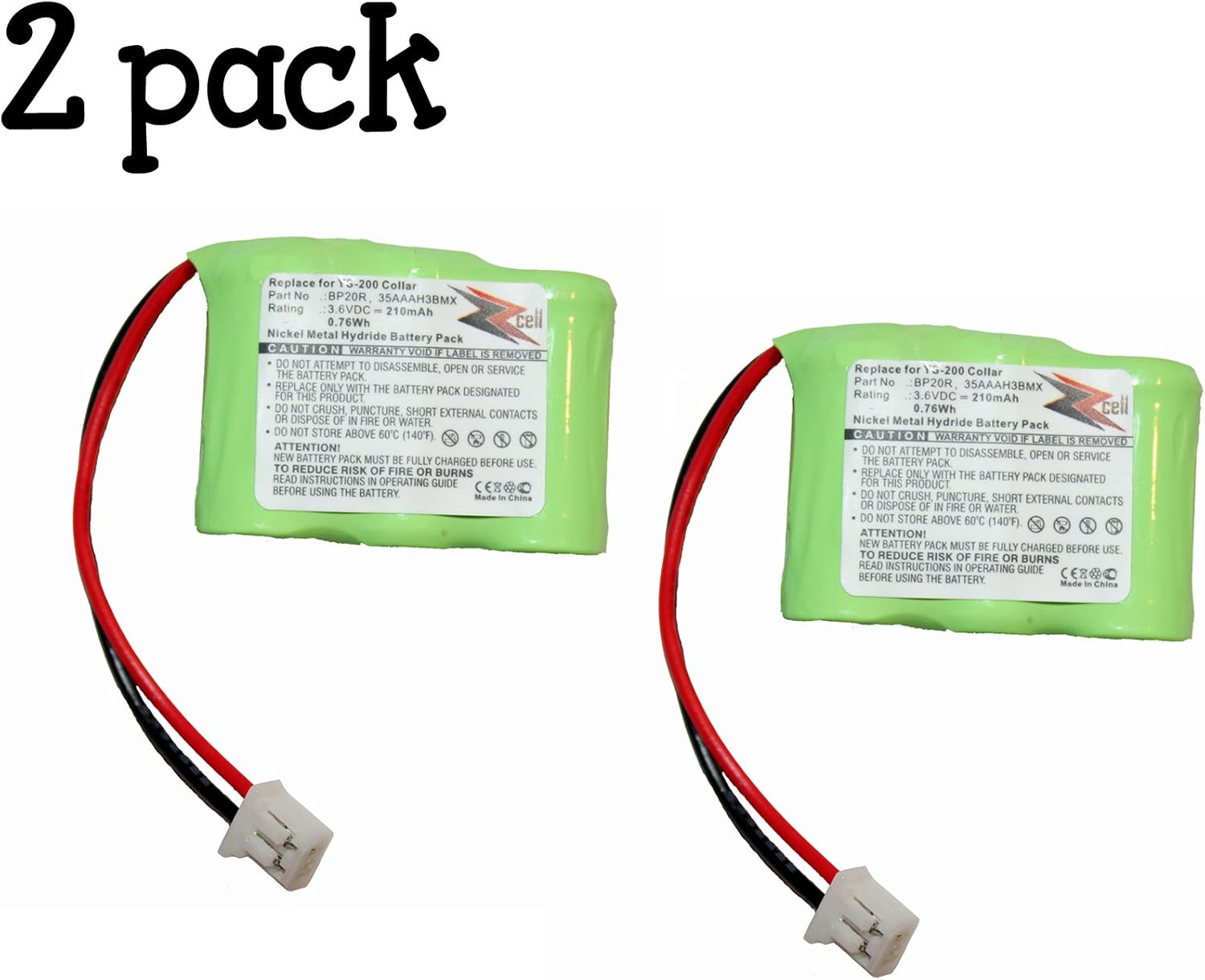 Reviews 2Pack ZZcell Battery for Dogtra Receiver BP20R, 200NCP, 202NCP