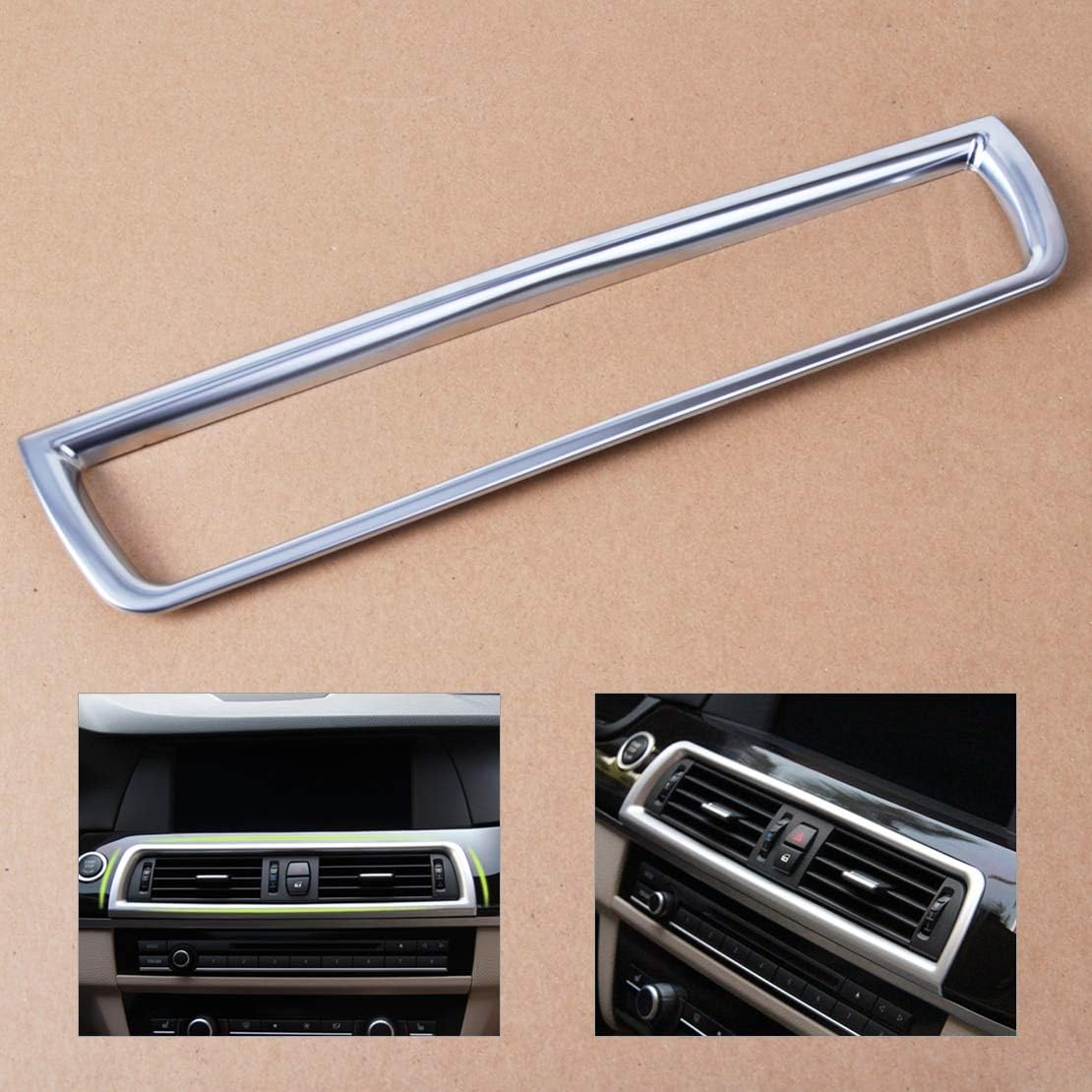 New ABS Chrome Interior Air Conditioning Vent Frame Decor Cover Trim for BMW 5 series 2011 2012 2013 2014 Left Hand Drive
