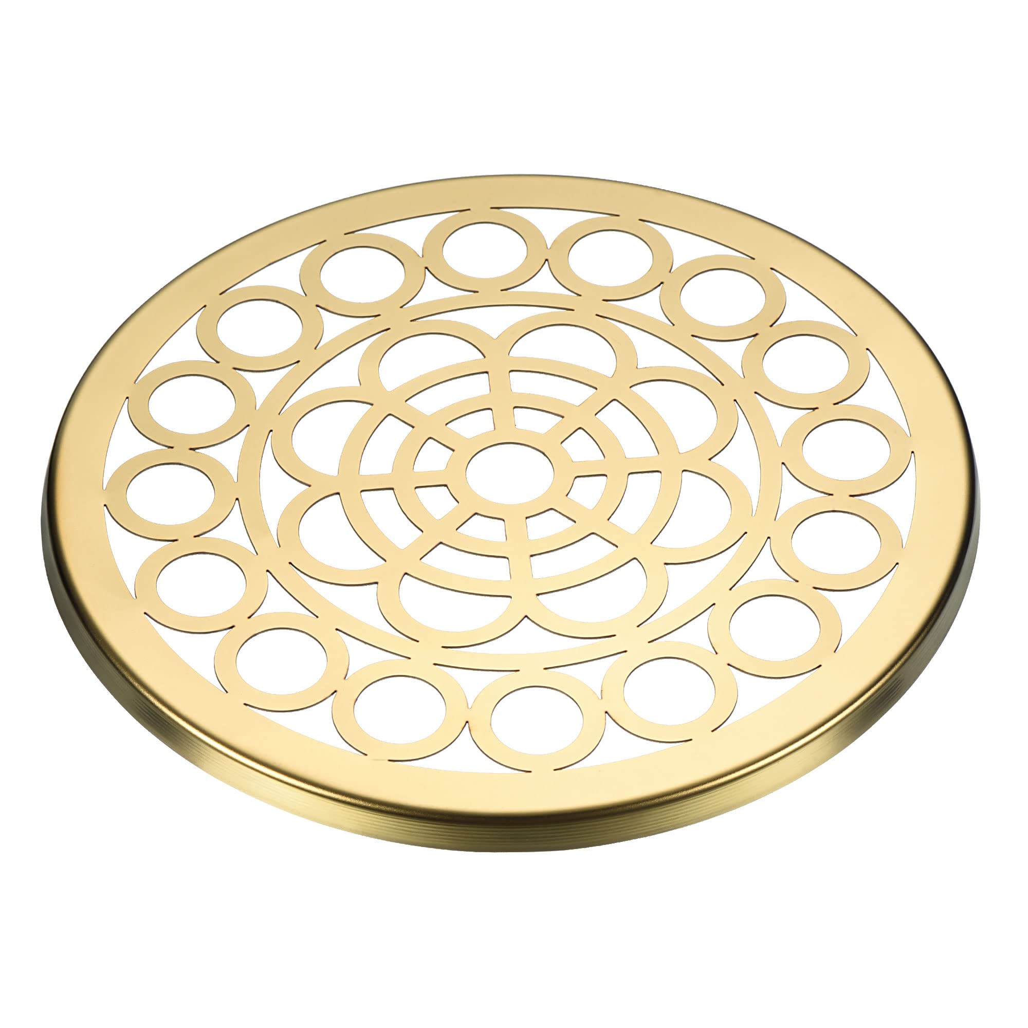 PATIKIL 4.7 Inch Flower Frog Lid, Metal Round Floral Vase Insert Arranger Window Grilles Pattern for Arrangement Plant Fixation, Gold Tone