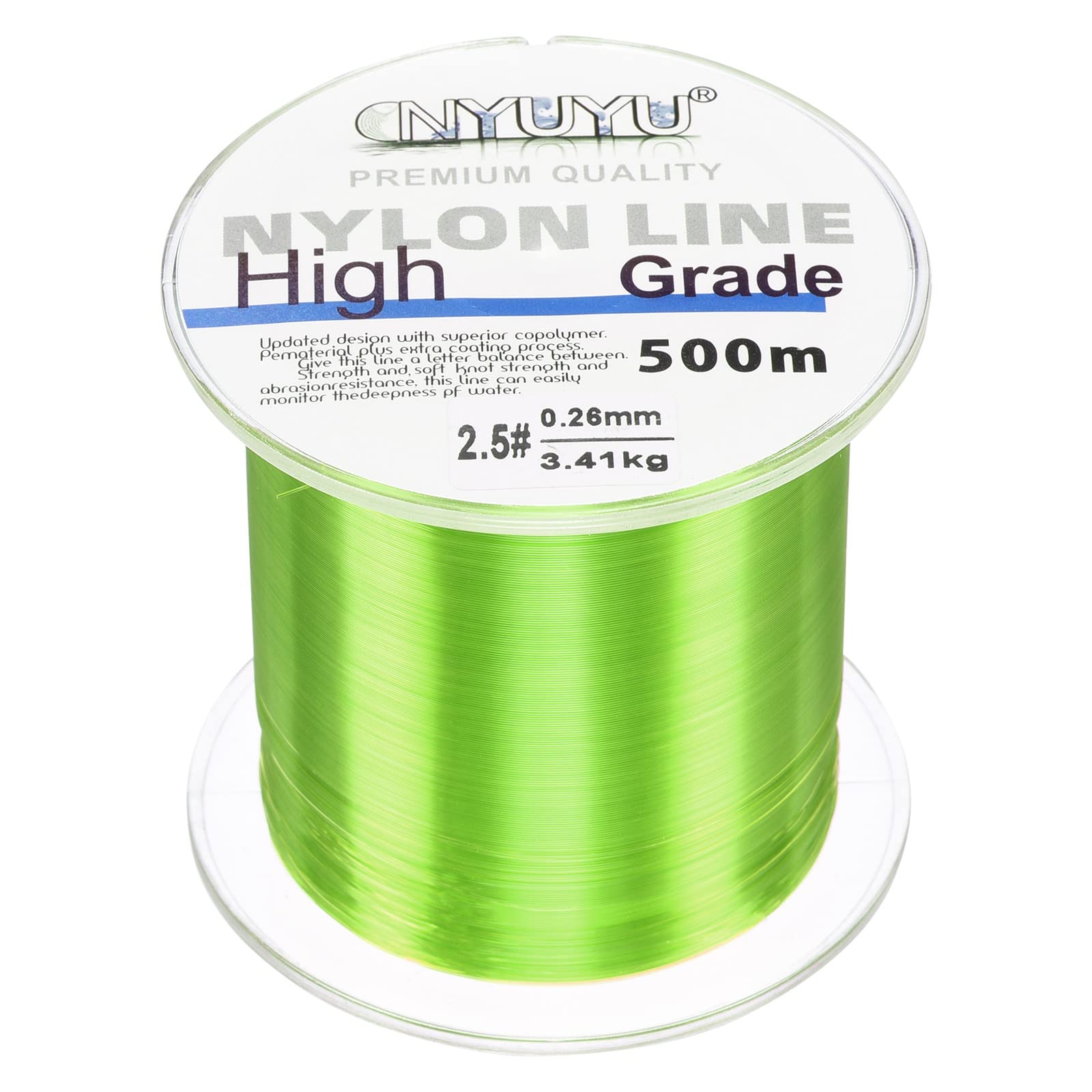 PATIKIL 547Yard/1640FT Nylon Fishing Line, 8Lb Monofilament String Wire Fluorocarbon Coated for DIY Craft Hanging Decoration, Light Yellow