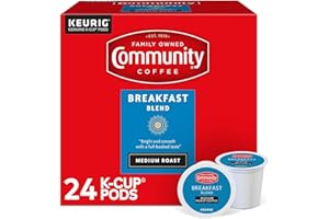 Community Coffee Breakfast Blend 24 Count Coffee Pods, Medium Roast, Compatible with Keurig 2.0 K-Cup Brewers, 24 Count (Pack of 1)