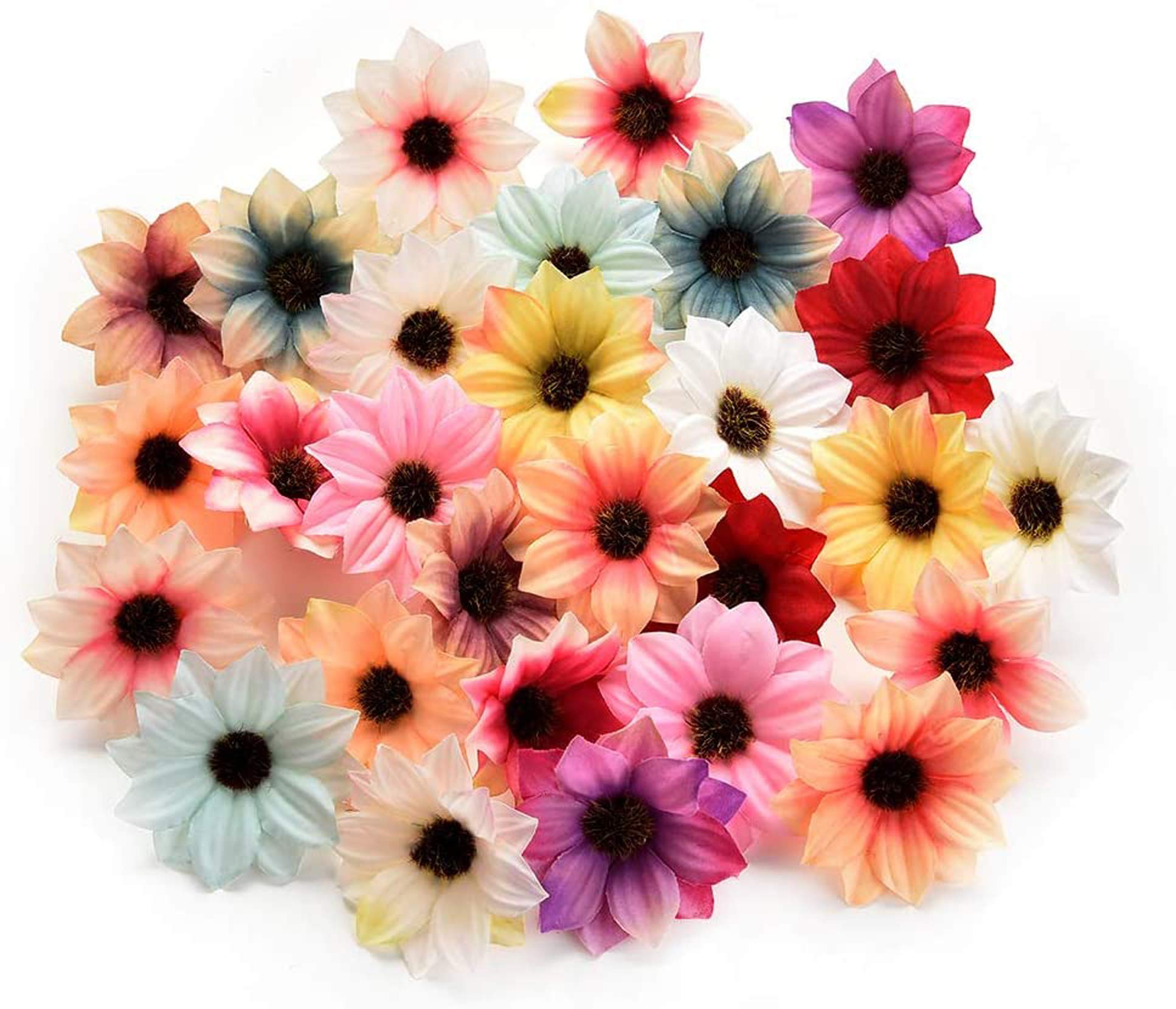 Silk Flowers In Bulk Wholesale Rose Artificial Silk Daisy Rose Flowers Wall Heads For Home Wedding Decoration Diy Wreath Accessories Craft Fake Flower 80pcs 5cm Multicolor Buy Online In United Arab Emirates