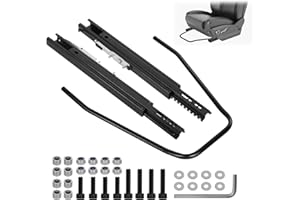 Zihvfzu Universal Car Seat Slider Track, Dual Locking Rail Brackets Kit Compatible with NRG Sparco, and Most After-Sales Seat Rail Installation Kits