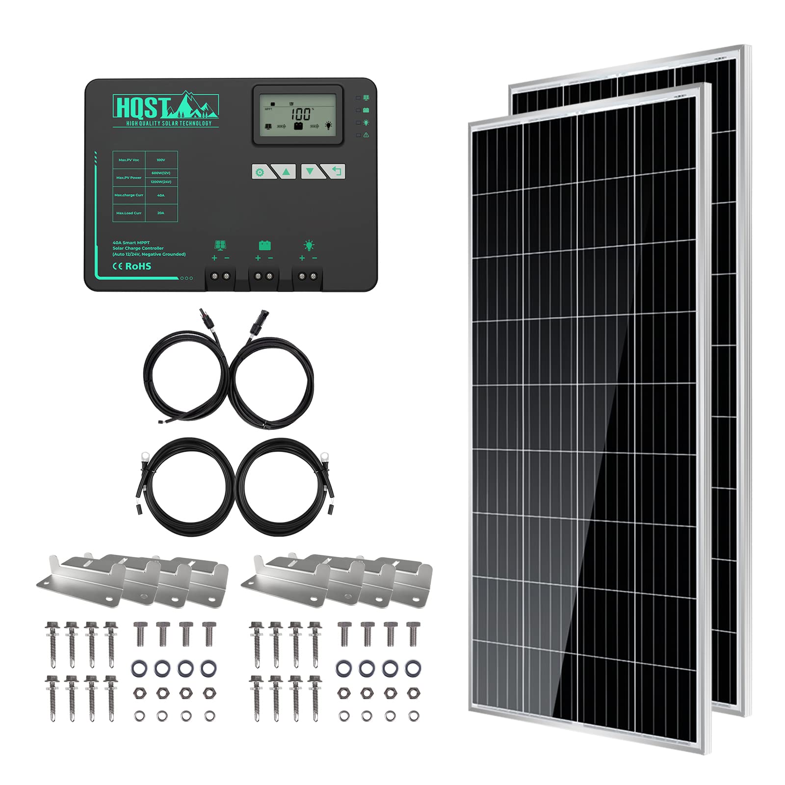 HQST 380W 12V/24V High-Efficiency RV Solar Panel