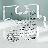 Teacher Appreciation Gifts - Teacher Christmas Gifts - Teacher Gifts Acrylic Puzzle Plaque - Thank You Graduation Gifts for Women Teacher Study Classmate Partner Roommate