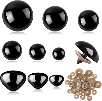 SANNIX Pack of 90 Safety Eyes and Noses for Dolls Plush Toys