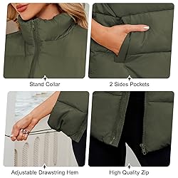 Century Star Army Green Puffer Vest for Women's