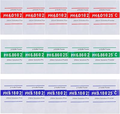 BOJACK 15 Pack pH Meter Buffer Solution Powder 4.01 6.86 9.18 Calibration