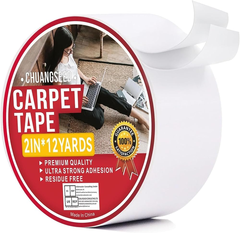 Carpet Tape Heavy Duty Double Sided 2IN x 12Yards