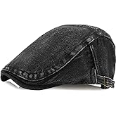 Taidor Mens Denim Cotton Newsboy Cap Ivy Gatsby Driving Hunting Cabbie Hat