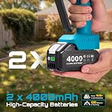 Seesii Mini Cordless Chainsaw 6 Inch 2x4000mAh Batteries Battery Powered view 4