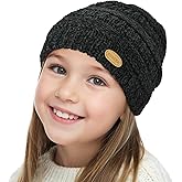 Sukeen Kids Winter Hat Chenille Knit Beanie Hat with Lined for Girls Boys Toddlers Ages 3-8 Warm Skull Caps for Ourdoor