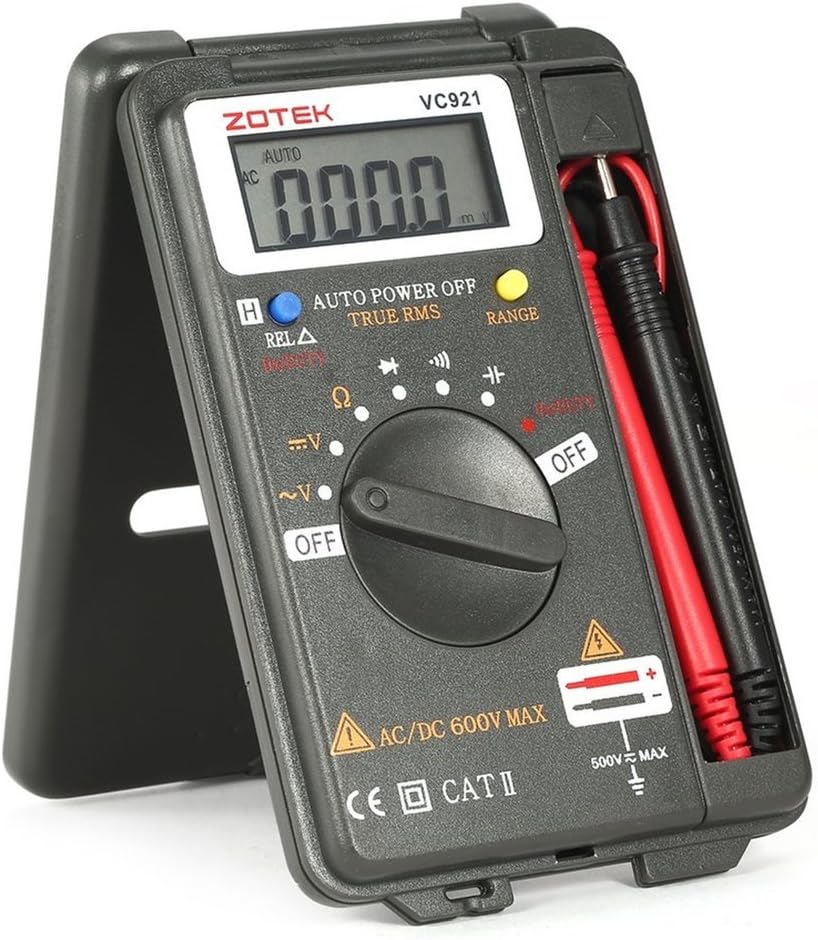 ZOTEK VC921 4000 Counts LCD Digital Multimeter Pocket Auto range DC/AC Voltage Ohm Capacitance Diode Continuity Meter Tester