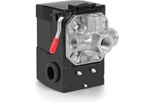 RSHEXJI Air Compressor Pressure Switch FB10-4H, 4 Port 1/4" NPT, 95-120 PSI Pressure Control Switch for Air Compressor Parts Replacement, Central Pneumatic, Husky, Campbell Hausfeld Compatible