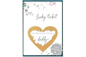 Joli Coon Pregnancy announcement scratch card - You are going to be a daddy - Baby announcement with envelope - Eucalyptus