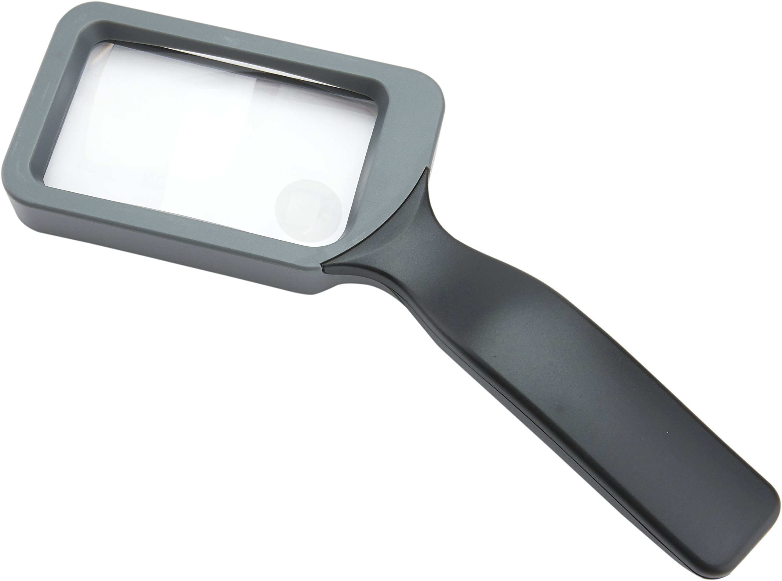Carson Handheld Reading Magnifier, Black, 3.3" Rectangular Lens