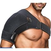 YIKANGHENG Shoulder Brace, Adjustable Small Size Shoulder Support for Men and Women Spoorts and Relife of Pain (Black) S