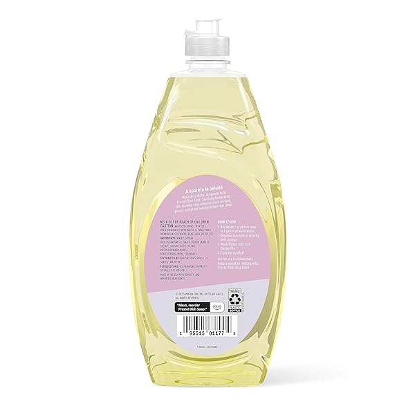AMAZON BRAND – PRESTO! DISH SOAP, LAVENDER SCENT, 30 FL OZ, PACK OF 2