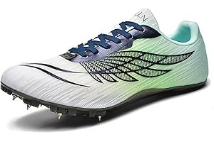 WESHIRUN Track and Field Shoes for Men Women 8 Spikes Boys and Girls Kids Running Racing Shoes