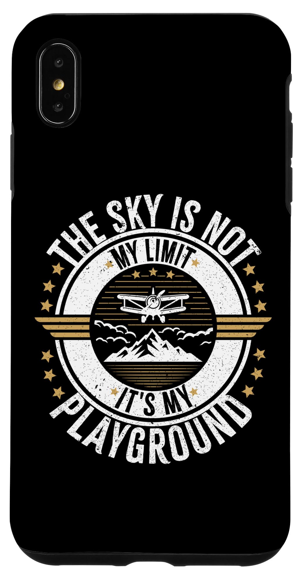 iPhone XS Max Sky Is My Playground Funny Aviator Pilot Airplane Artwork Case