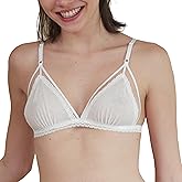 Women’s Lace Bra, No Padding Wireless Triangle Bralette for A-BCup