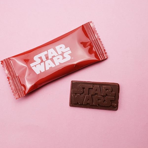 STAR WARS HEART GIFT BOX, INDIVIDUALLY WRAPPED MILK CHOCOLATES, REUSABLE COLLECTIBLE TIN, 2.54 OUNCES
