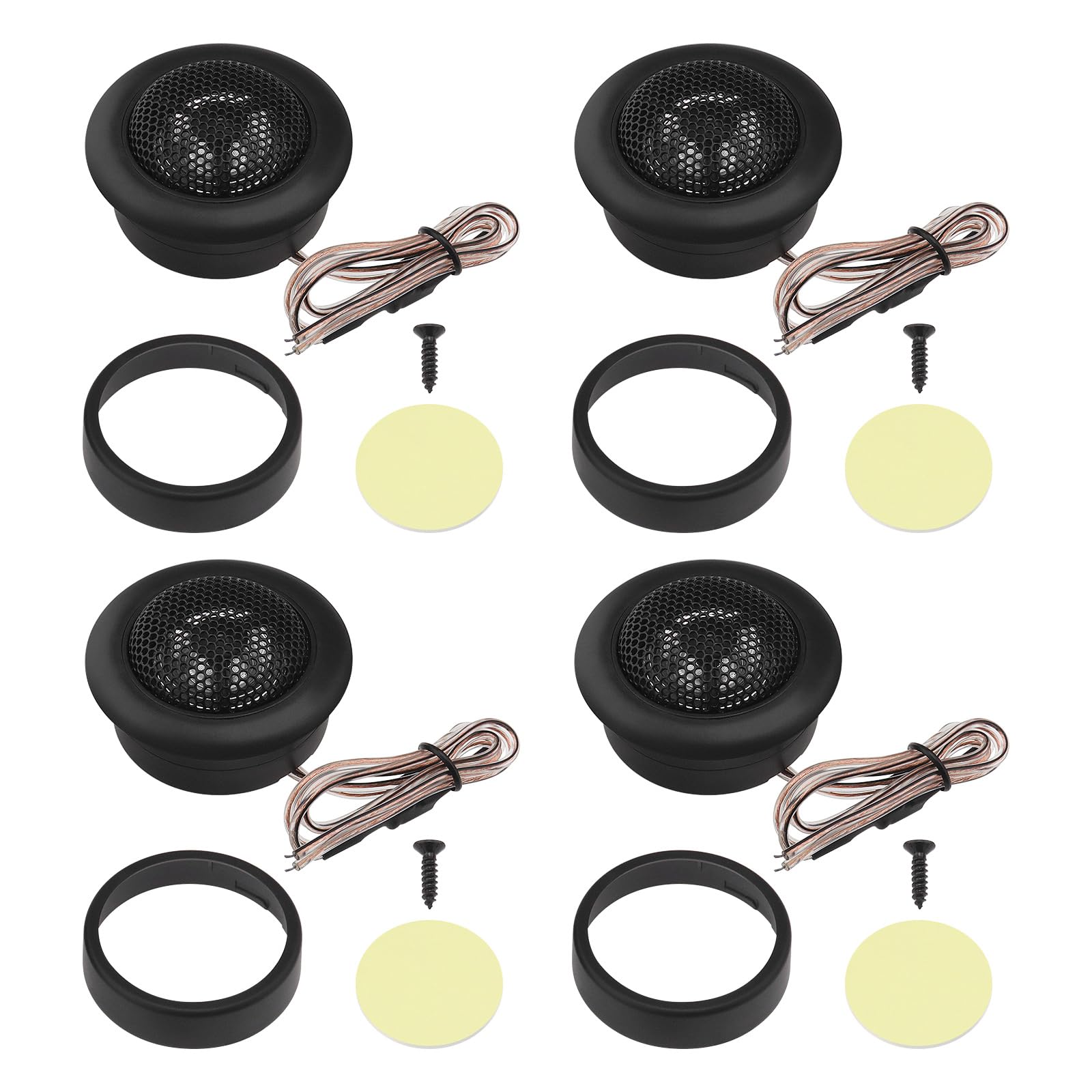 LT Easiyl 2 Pairs Car Speaker Car Round Dome Audio Speaker Auto Tweeter Loudspeaker Horn Car Mini Tweeter Speaker Car Tweeter Speaker Accessories