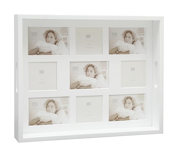 Deknudt Fototablett weiß 35x43 Holz 5x9x13 + 4x9x9 S65DC1