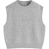 CIDER Women's Knit Sweater Vest Loose Fit Sleeveless Round Neck Oversized Pullover Sweater