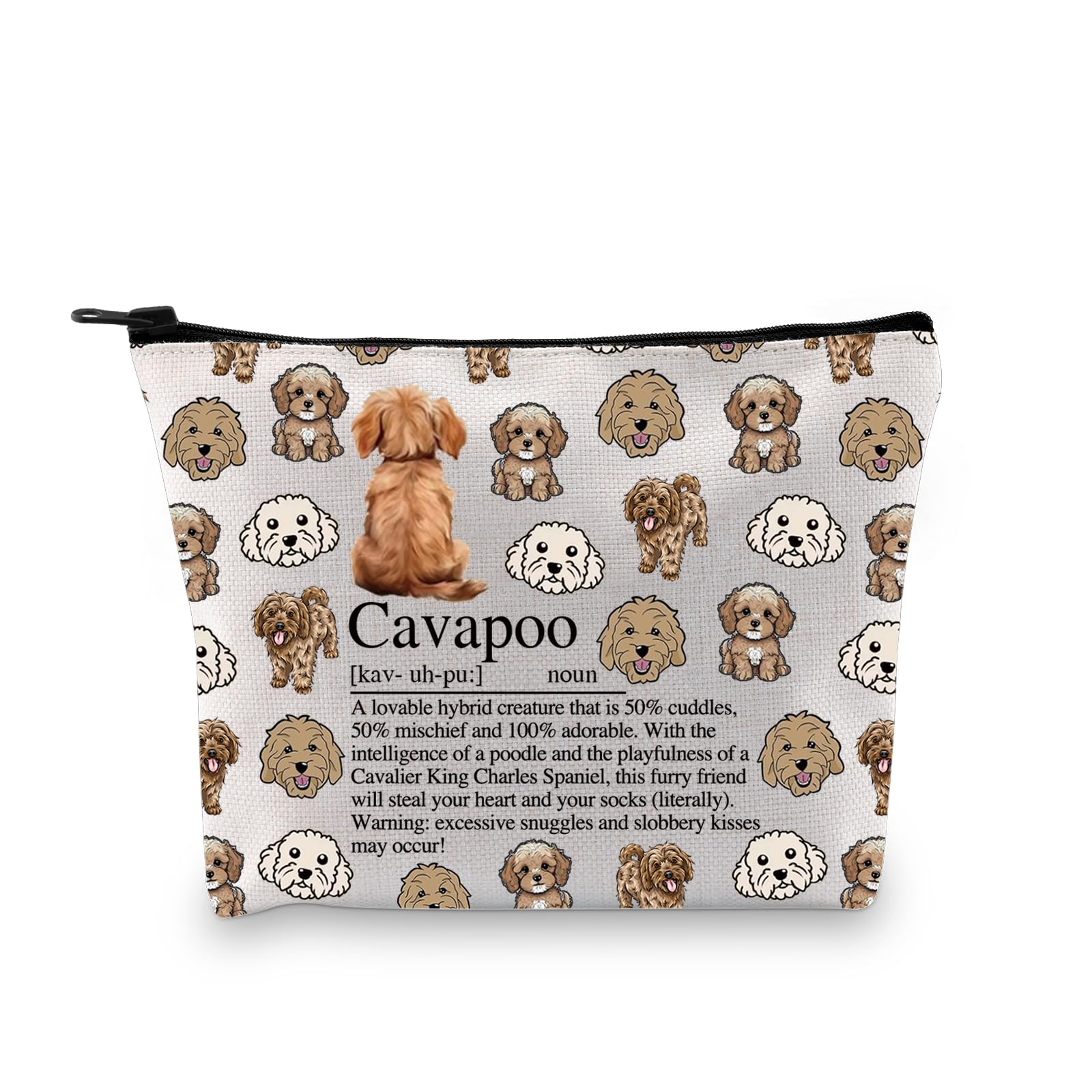 PXTIDY Cavapoo Gifts Cavapoo Dog Lovers Gift Cavapoo Definition Cosmetic Bag Animal Lover Gift Cavapoo Dog Mom Gift