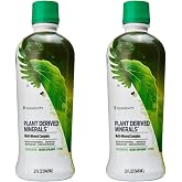 Youngevity Plant Derived Liquid Minerals, 600 mg, Two 32 fl oz Bottles | 600 mg plant-derived minerals per serving, liquid concentrate, easy beverage mixing, daily wellness, two 32 fl oz bottles