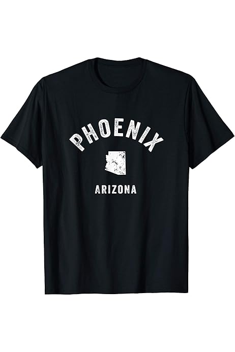 Amazon.com: Phoenix Arizona AZ Vintage 70s Athletic Sports Design 