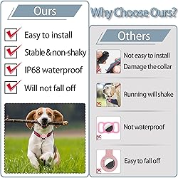 Waterproof Airtag Dog Collar Holder Compatible with