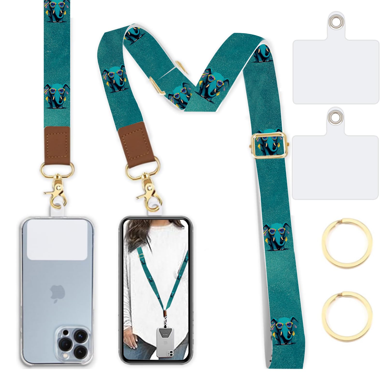 Photo 1 of Phone Lanyard Wrist Strap Crossbody Adjustable, Cell Phone Lanyard for Around The Neck Shoulder,Colorful Butterfly Phone Wristlet Strap, Funny Lanyard for Keys Phone Case ID Badges Phone Accessories