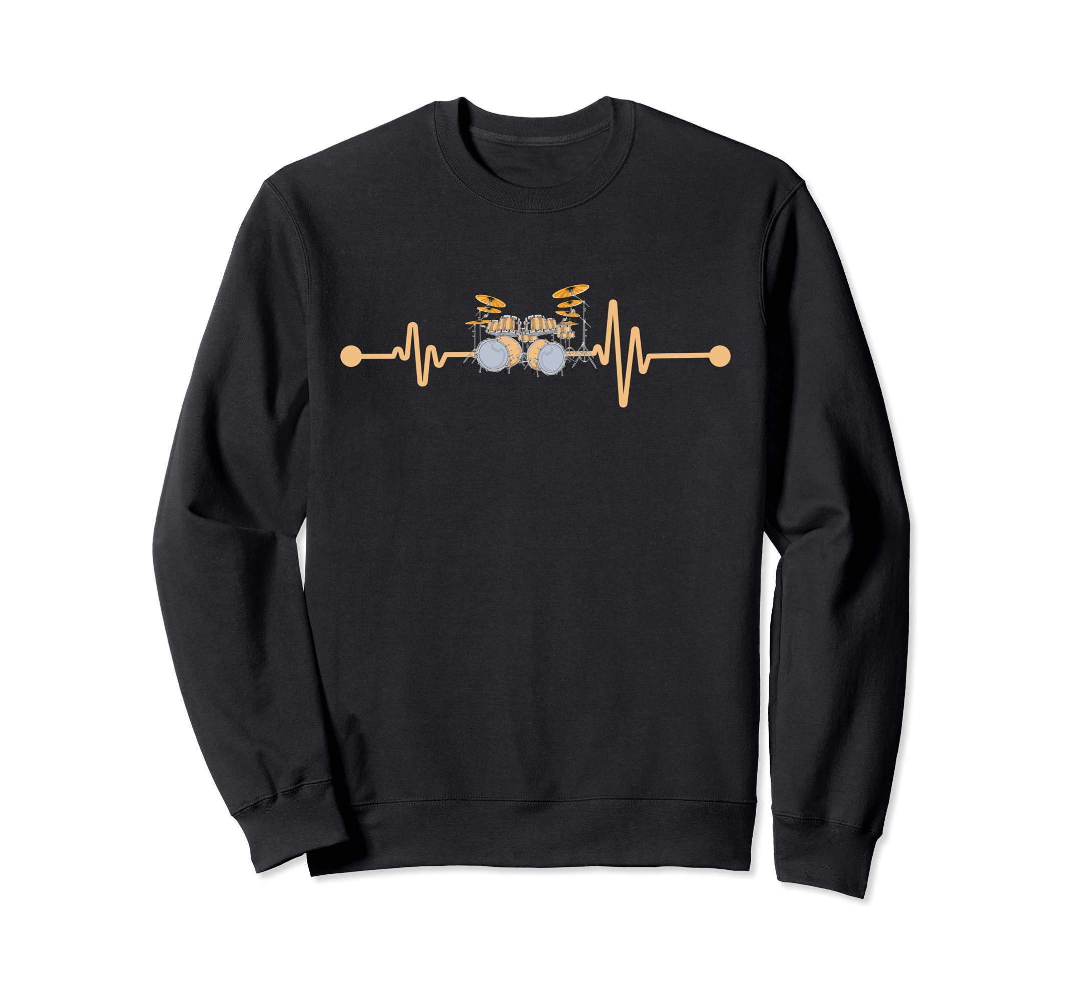 Drums Player Drum Set Heartbeat Drummer Percussion Drums Sweatshirt
