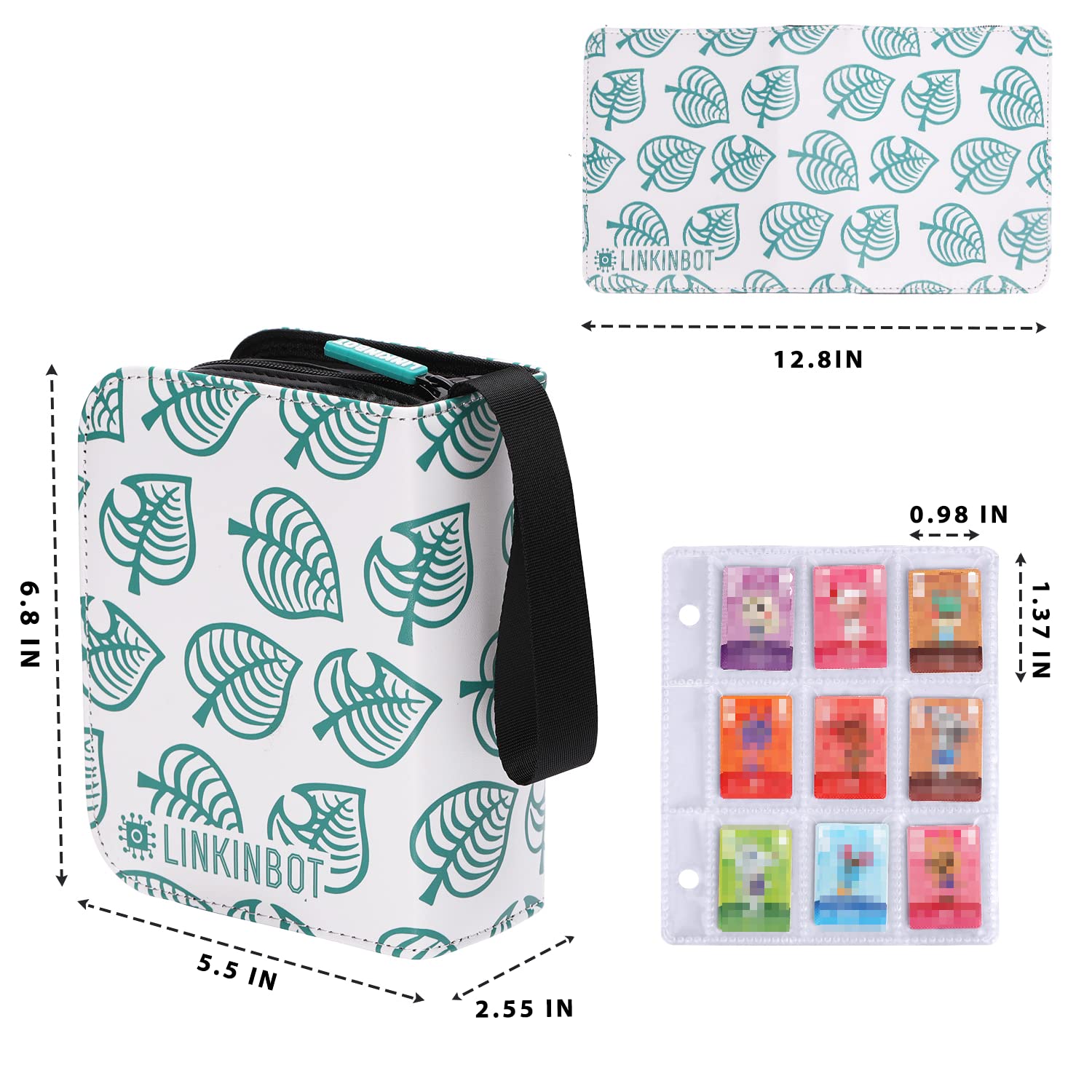 495 Pockets Binder Holder for Animal Crossing Mini Amiibo Cards, 1.3